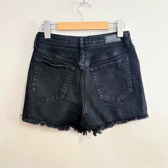 3/$10⚡️Hollister Black Hi-Waist Jean Shorts Frayed Hem - Picture 6 of 9